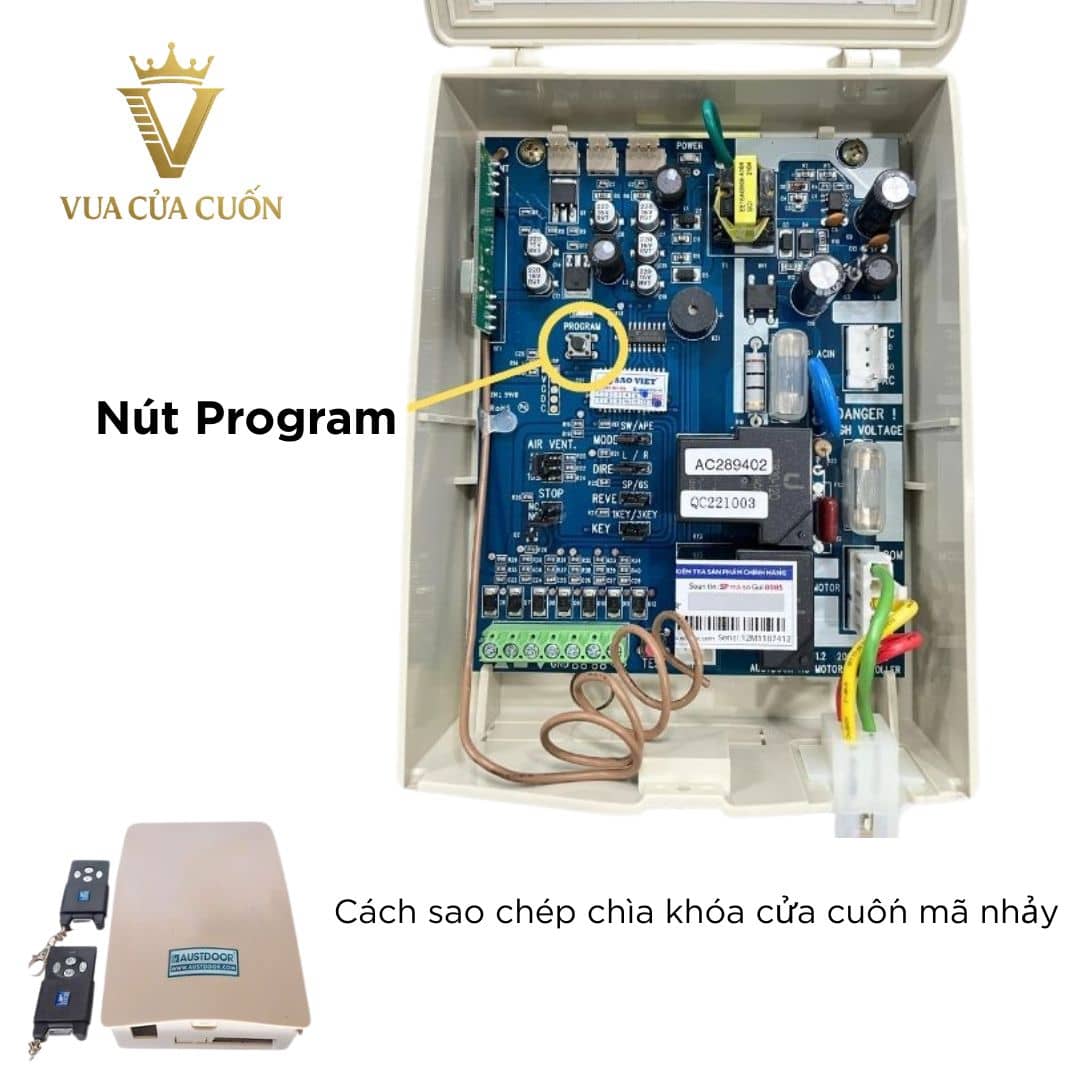 Cách sao chép chìa khóa cửa cuốn mã nhảy