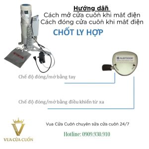 Hướng dẫn cách mở cửa cuốn khi mất điện và cách đóng cửa cuốn khi mất điện