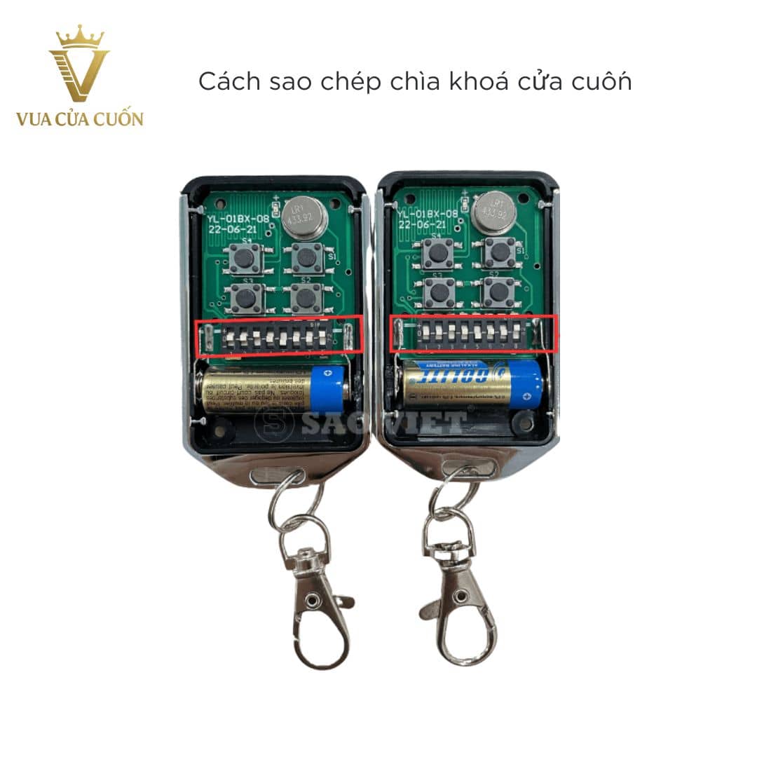 cách sao chép chìa khoá cửa cuốn