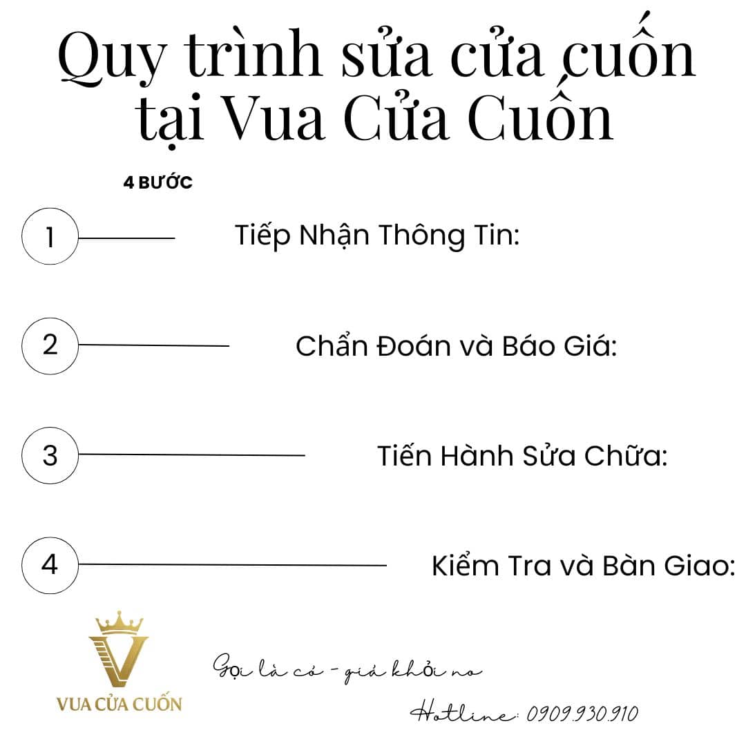 Quy trình sửa cửa cuốn Bình Dương