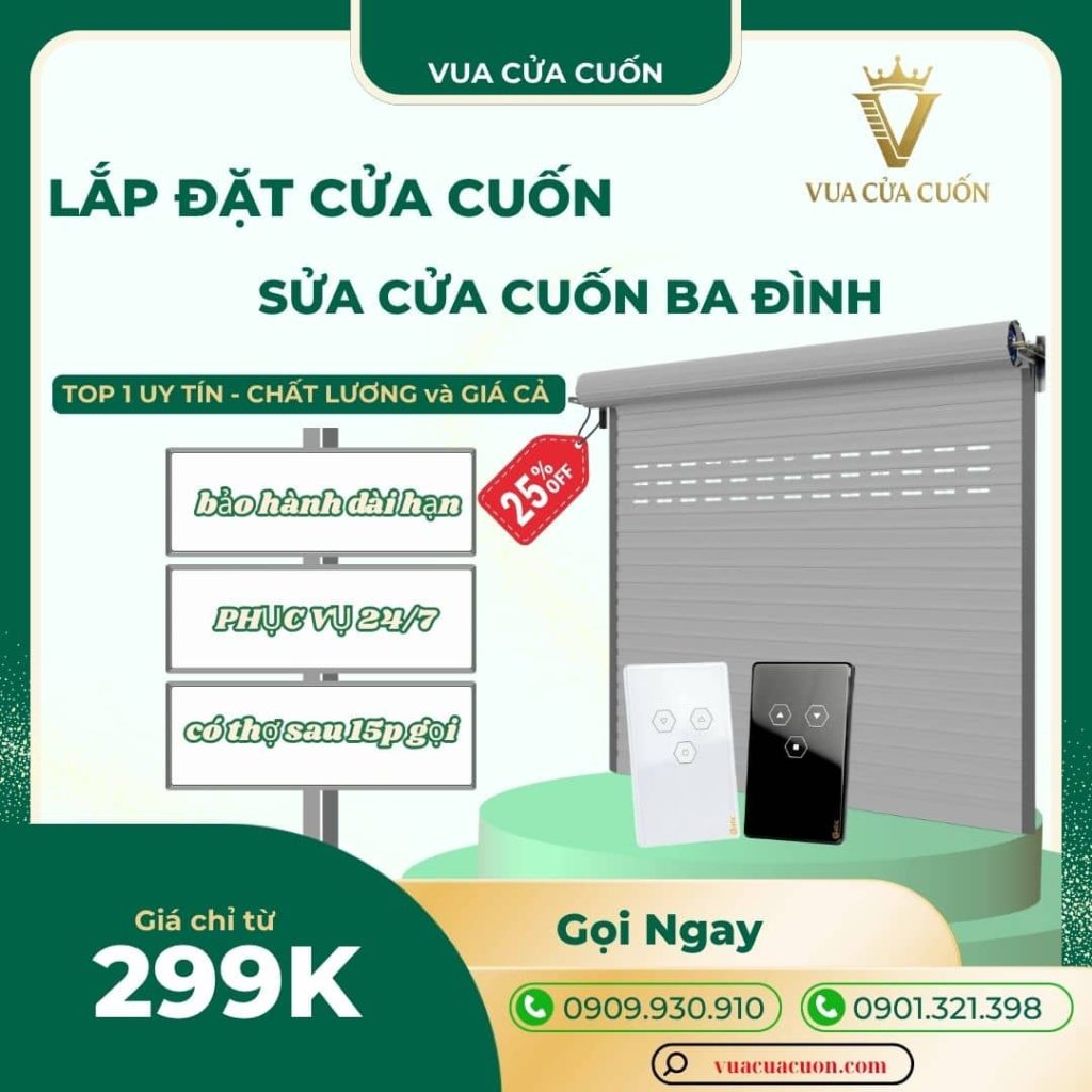 Sửa cửa cuốn Ba Đình Gọi Ngay Vua Cửa Cuốn