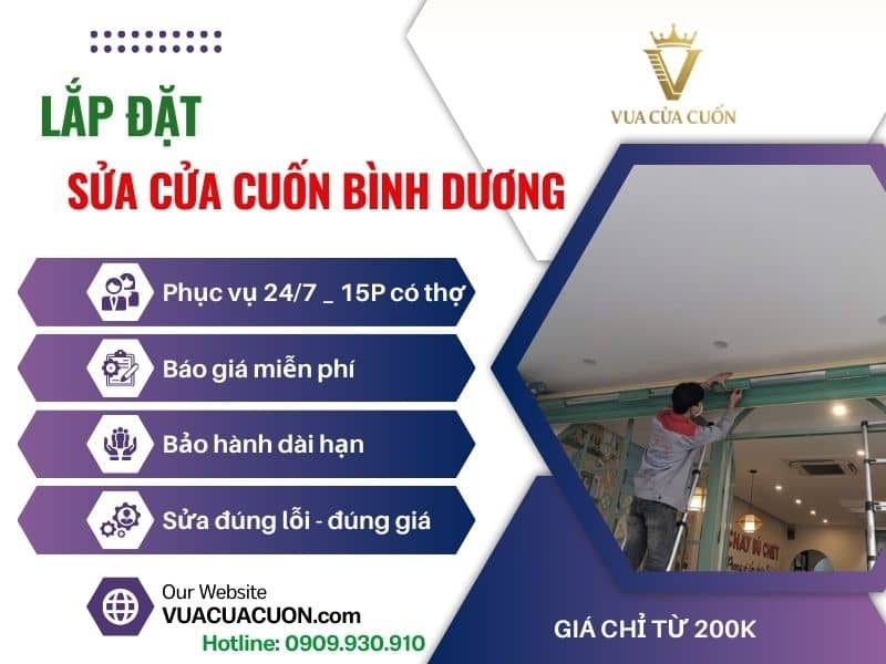 Dịch Vụ Sửa Cửa Cuốn Bình Dương Giá Rẻ Phục Vụ 24/24 Gọi Ngay Vua Cửa Cuốn 1 Sửa cửa cuốn Bình Dương giá rẻ 24/24 _ Vua Cửa Cuốn