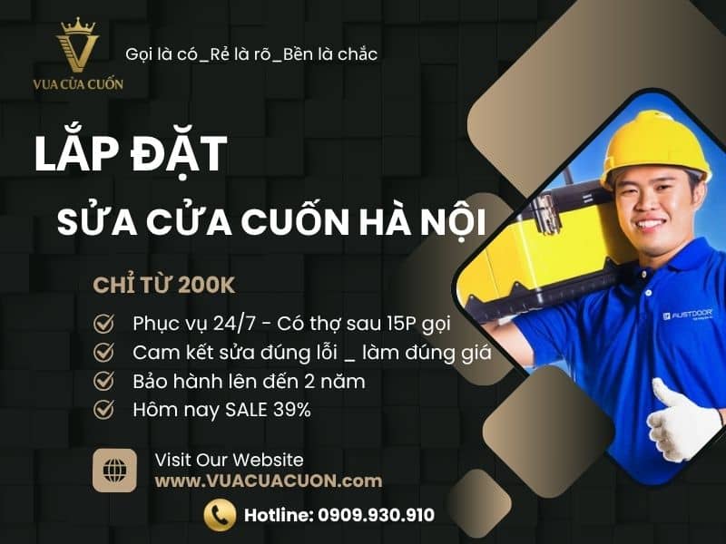 Thợ sửa cửa cuốn Hà Nội 24/24 gọi ngay Vua Cửa Cuốn 