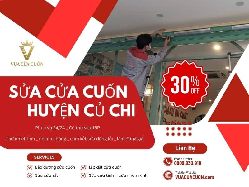 Sửa cửa cuốn Củ Chi 24/24 | Vua Cửa Cuốn