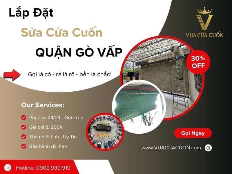 Vua Cửa Cuốn✨Dịch Vụ Sửa Cửa Cuốn Gò Vấp✅An Toàn, Chuyên Nghiệp Và Tiết Kiệm 9 Sửa cửa cuốn Gò Vấp 24/7 | Vua Cửa Cuốn
