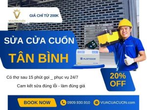 Sửa cửa cuốn Tan Bình giá rẻ phục vụ 24/24. Gọi ngay Vua Cửa Cuốn
