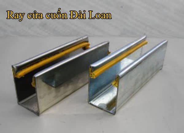 Mẫu ray cửa cuốn Đài Loan chất liệu thép