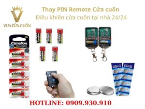 Thay pin remote cửa cuốn | Pin điều khiển cửa cuốn giá rẻ | Gọi Vua Cửa Cuốn