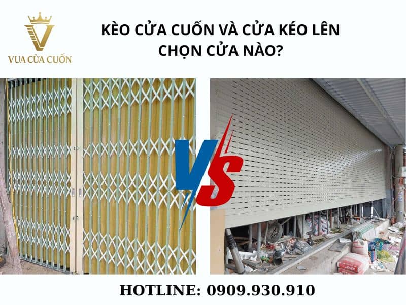 Bảng so sánh cửa cuốn và cửa kéo từ Vua Cửa Cuốn