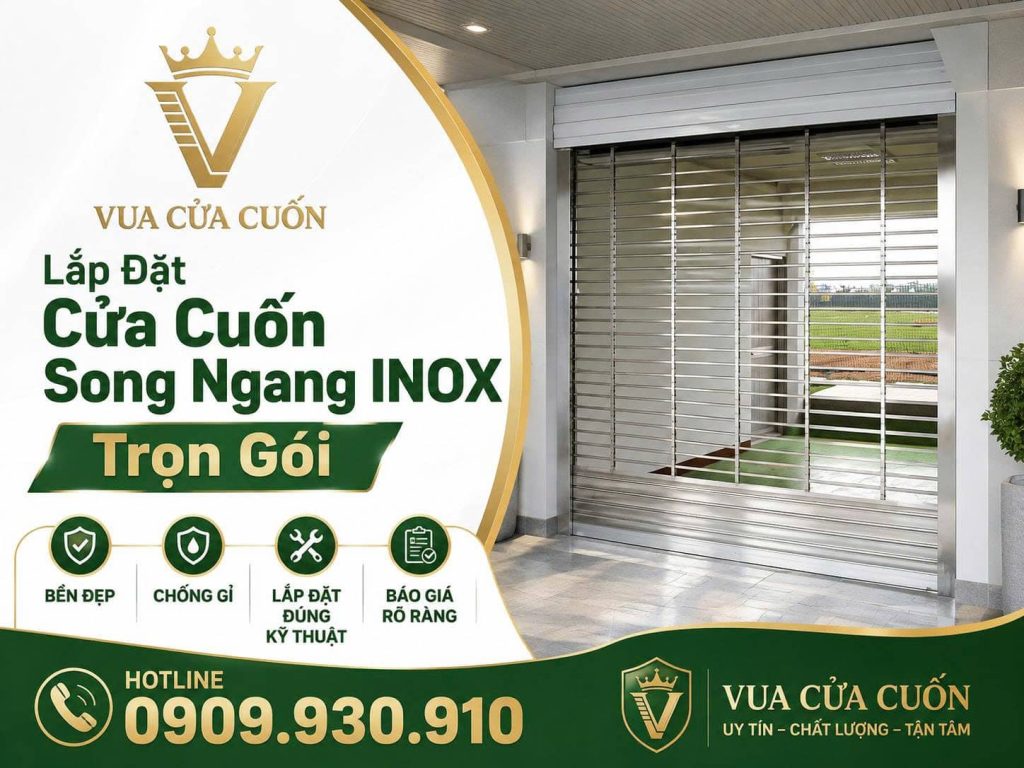 Báo Giá Cửa Cuốn Lưới Mắc Võng, Song Ngang 2026 – Chi Tiết Từ 800.000đ/m² 21 Vua Cửa Cuốn – Lắp Đặt Cửa Cuốn Song Ngang Lưới Mắc Võng, Mắt Cáo