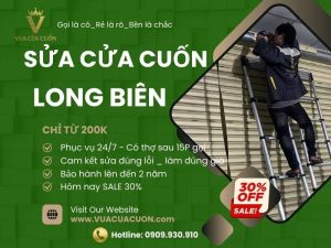 Sửa cửa cuốn Long Biên giá rẻ phục vụ 24/24 gọi là có thợ sau 15p