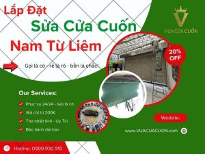 Sửa cửa cuốn Nam Từ Liêm phục vụ 24/24 giá rẻ gọi Vua Cửa Cuốn