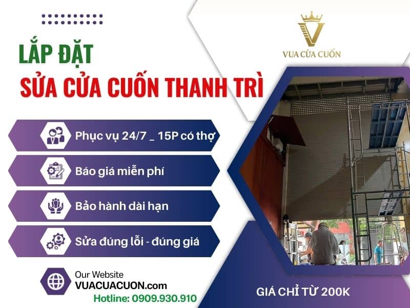 Sửa cửa cuốn Thanh Trì giá rẻ 24/24 gọi ngay 0909930910 | Vua Cửa Cuốn