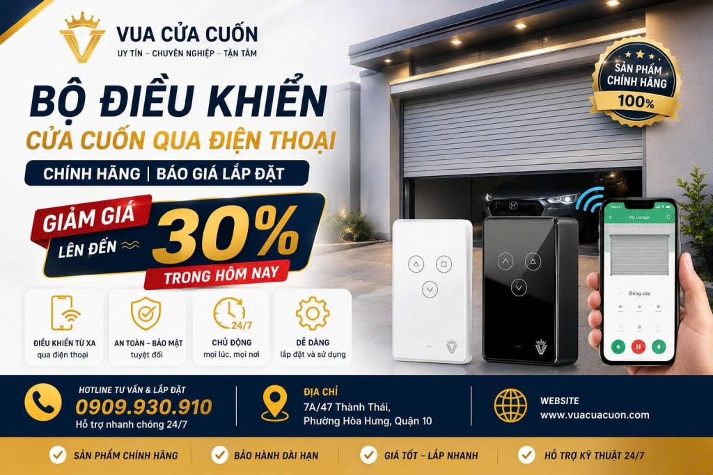 Bộ Điều Khiển Cửa Cuốn Qua Điện Thoại Chính Hãng | Báo Giá & Lắp Đặt Trọn Gói 2026 13 Bộ Điều Khiển Cửa Cuốn Qua Điện Thoại Chính Hãng | Báo Giá Mới Nhất 2026