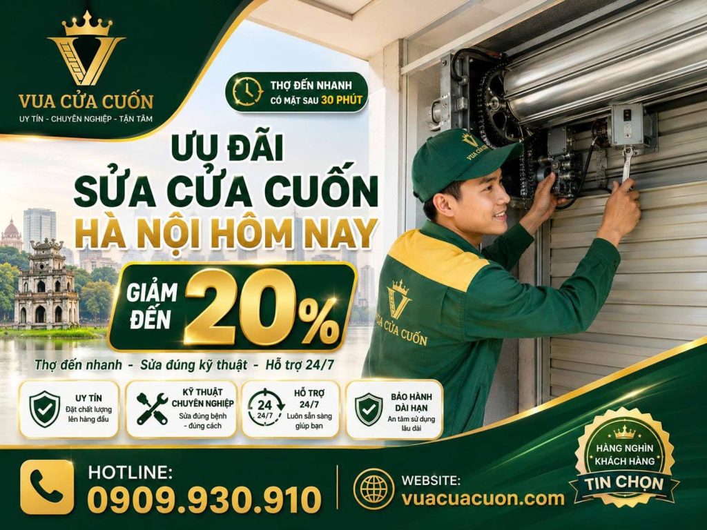 Sửa Cửa Cuốn Hà Nội 24/24 – Thợ Có Mặt Nhanh, Giá Từ 200k, Báo Giá Rõ Ràng 26 Sửa Cửa Cuốn Hà Nội 24/7 – GIẢM 20% - Thợ Đến Nhanh