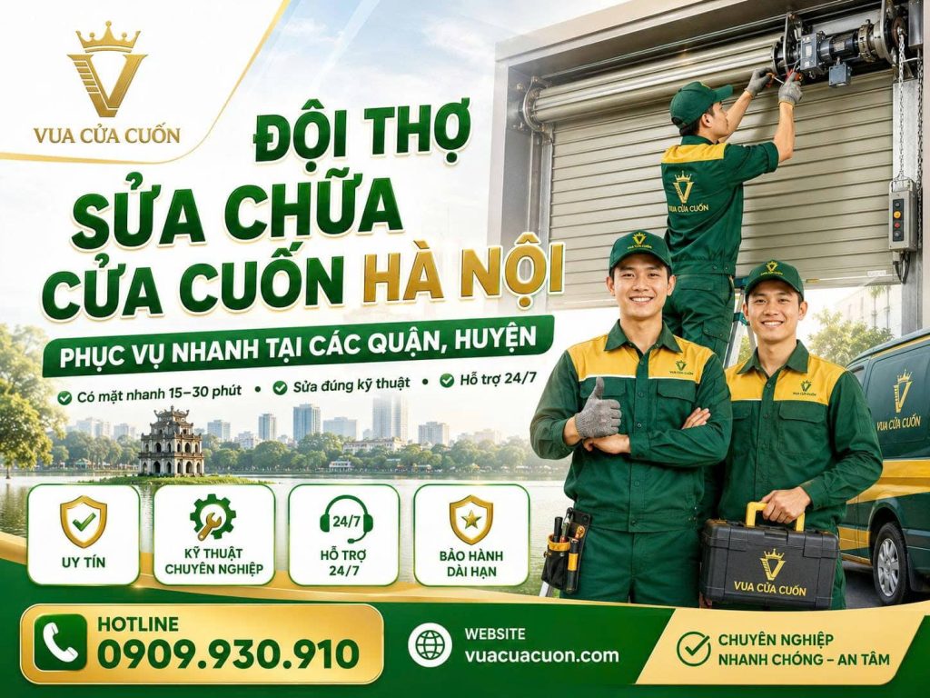 Sửa Cửa Cuốn Hà Nội 24/24 – Thợ Có Mặt Nhanh, Giá Từ 200k, Báo Giá Rõ Ràng 25 Vua Cửa Cuốn – Dịch Vụ Sửa Cửa Cuốn Hà Nội Uy Tín 24/7