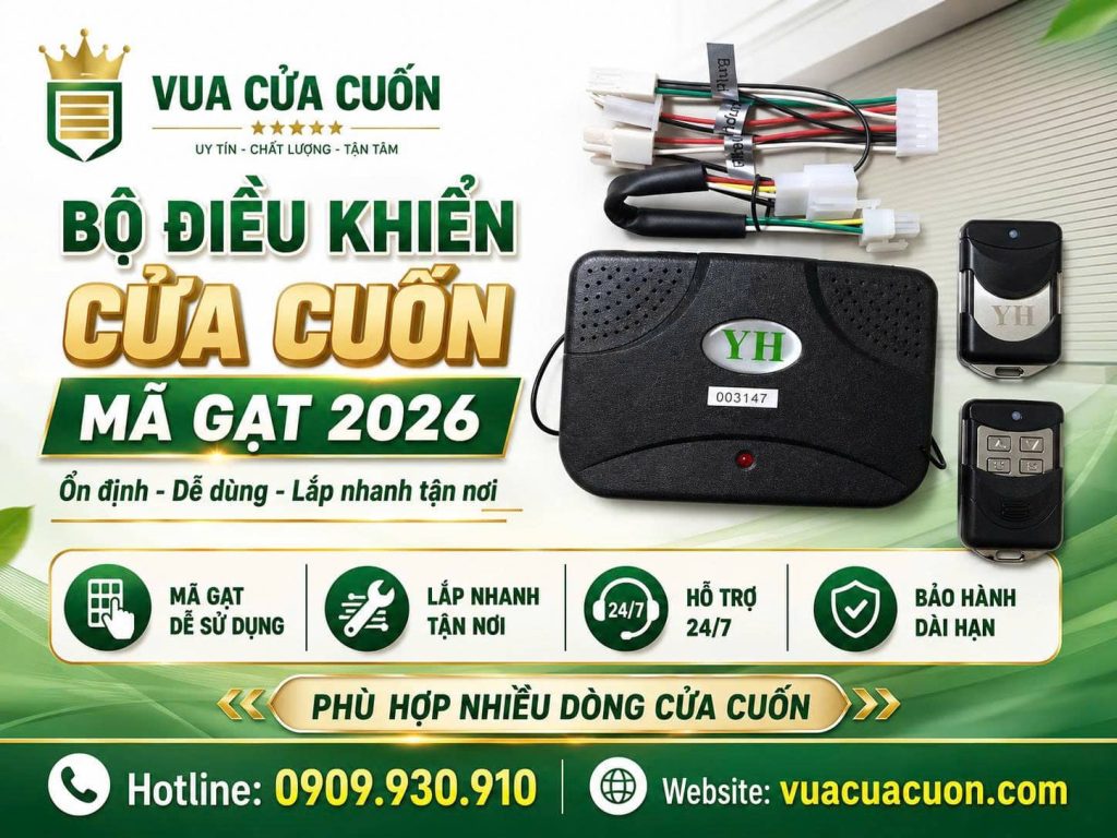 Báo Giá Bộ Điều Khiển Cửa Cuốn Mã Nhảy, Mã Gạt 2026 – Vua Cửa Cuốn 18 Bảng Giá Bộ Điều Khiển Cửa Cuốn Mã Gạt