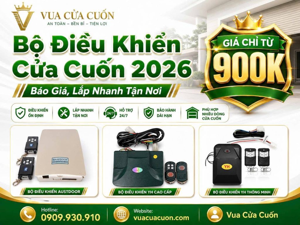 Báo Giá Bộ Điều Khiển Cửa Cuốn Mã Nhảy, Mã Gạt 2026 – Vua Cửa Cuốn 14 Bộ Điều Khiển Cửa Cuốn 2026 – Báo Giá, Lắp Nhanh Tận Nơi