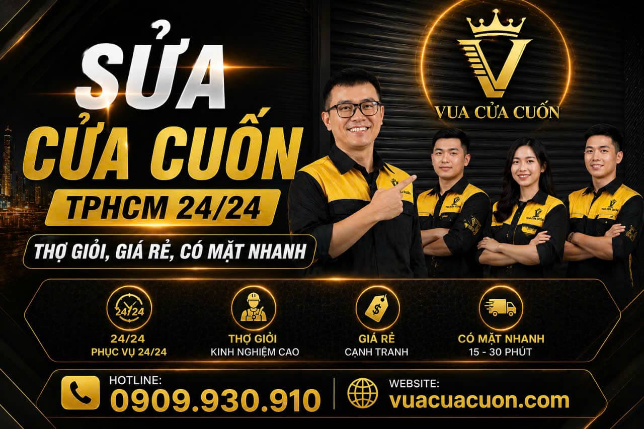 Trang chủ 24 Thợ sửa cửa cuốn tại TPHCM - Gọi ngay 0909930910