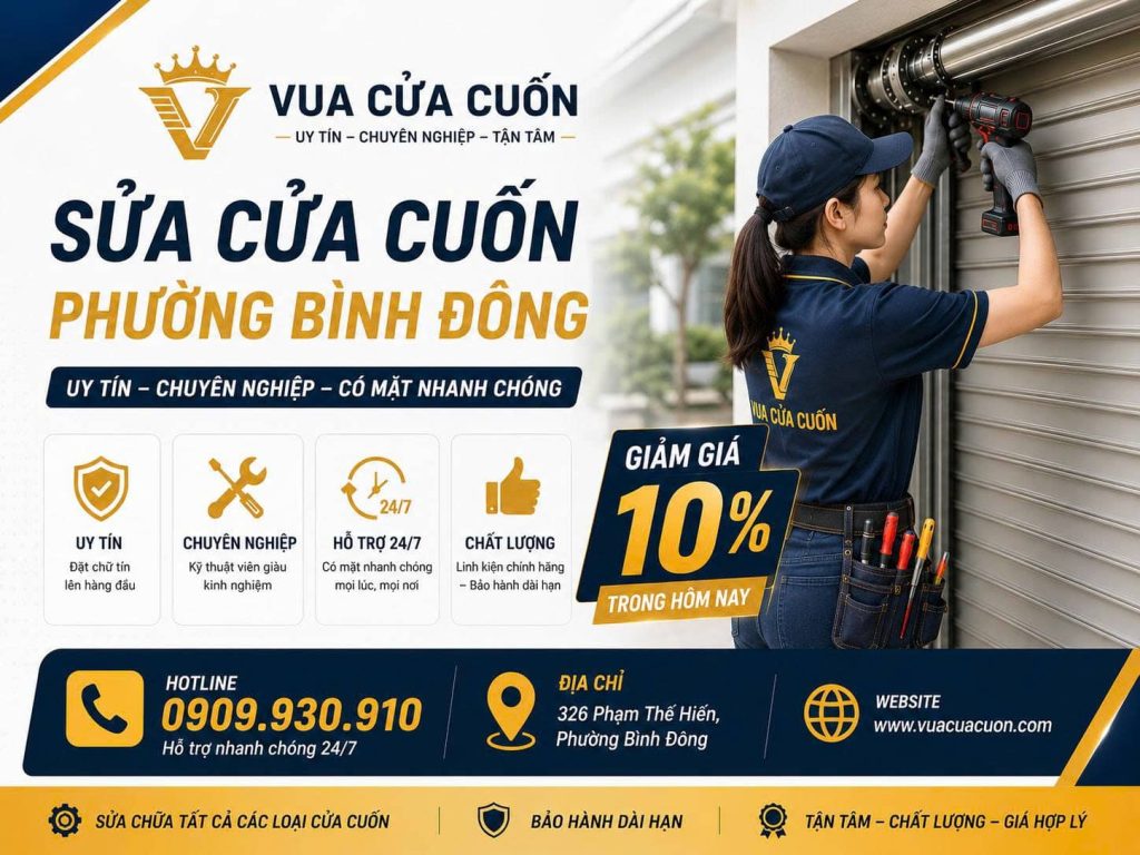 Sửa Cửa Cuốn Phường Bình Đông Uy Tín 24/7 – Thợ Đến Nhanh, Sửa Đúng Lỗi 11 Sửa Cửa Cuốn Phường Bình Đông 24/7 | Thợ Đến Nhanh Chỉ 15 Phút