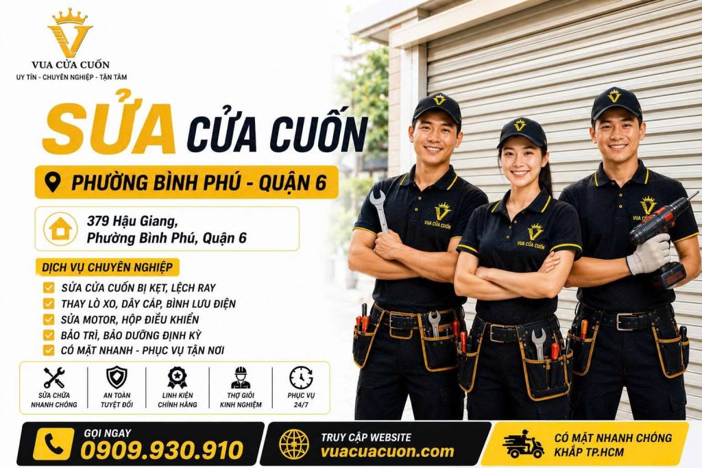 Sửa Cửa Cuốn Phường Bình Phú Uy Tín – Gọi Là Có Thợ 24/7 13 Sửa Cửa Cuốn Phường Bình Phú Uy Tín – Gọi Là Có Thợ