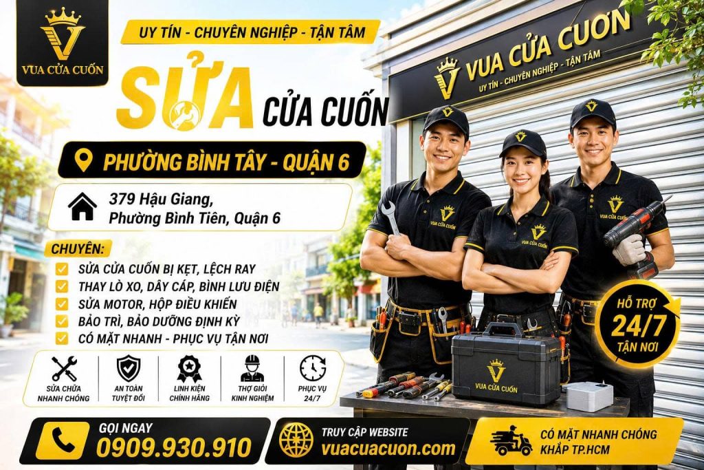 Sửa Cửa Cuốn Phường Bình Tiên 24/24 – Có Thợ Đến Nhanh 12 Sửa Cửa Cuốn Phường Bình Tiên 24/7 – Gọi Là Có Thợ