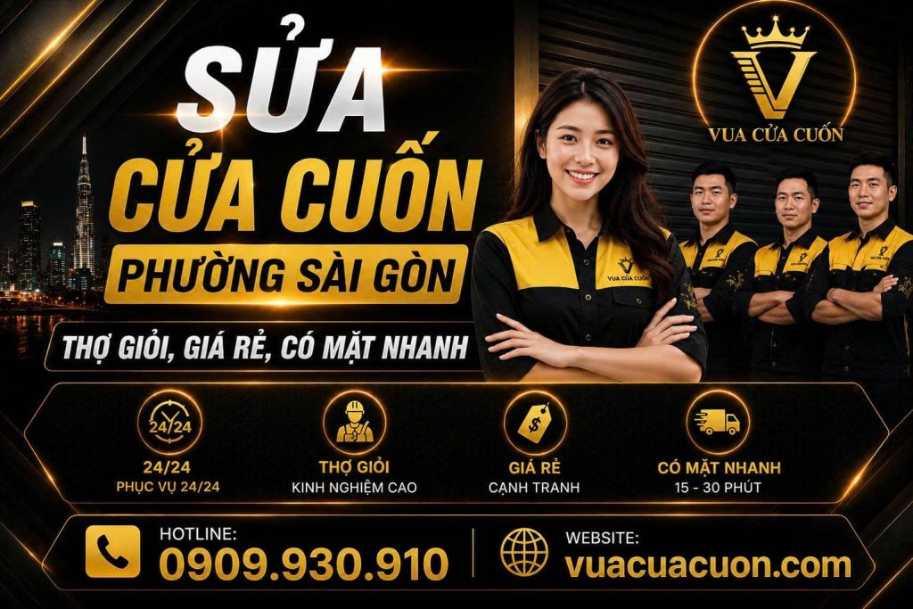 Sửa Cửa Cuốn Phường Sài Gòn Uy Tín – Có Mặt Nhanh 24/24 11 Sửa Cửa Cuốn Phường Sài Gòn 24/24 – 15 Phút Có Thợ