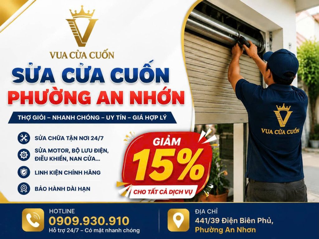 Sửa Cửa Cuốn Phường An Nhơn | Thợ Nhanh 24/7 Giá Tốt 11 Sửa Cửa Cuốn Phường An Nhơn Chuyên Nghiệp | Vua Cửa Cuốn