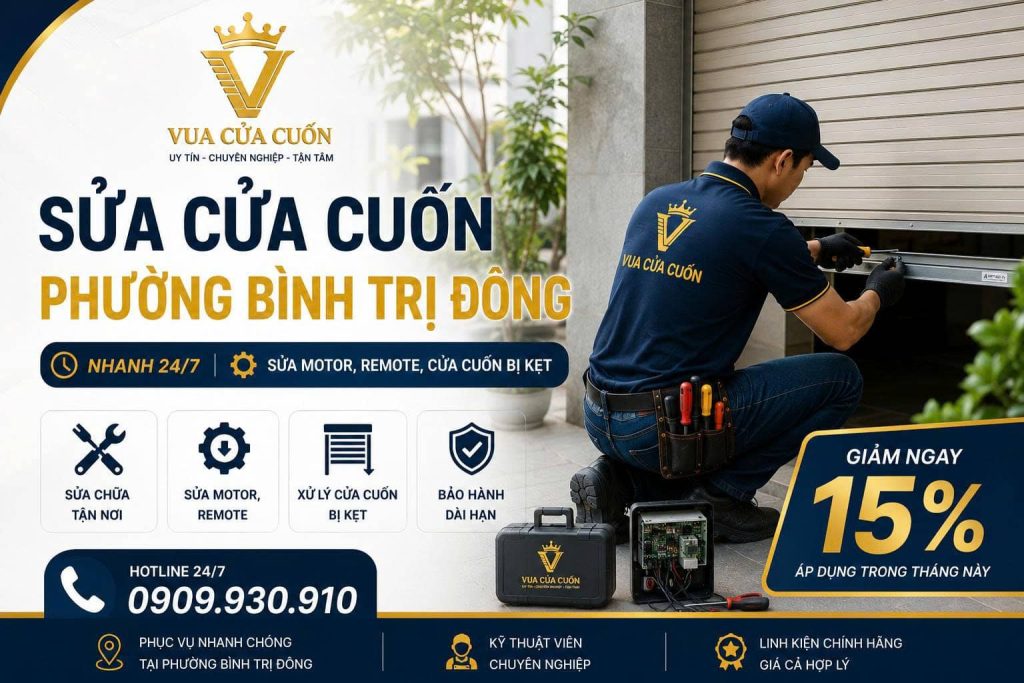 Sửa Cửa Cuốn Phường Bình Trị Đông 24/7 – Khắc Phục Cửa Kẹt, Hỏng Motor Nhanh Chóng 12 Sửa Cửa Cuốn Phường Bình Trị Đông Nhanh 24/7 | Sửa Motor, Remote, Cửa Cuốn Bị Kẹt