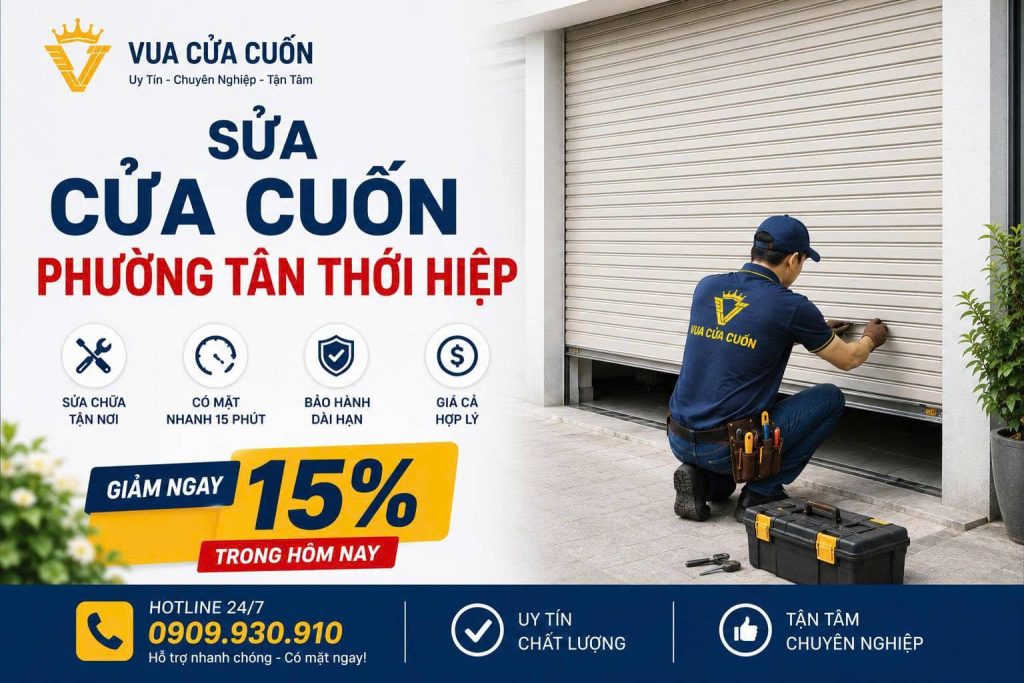 Chuyên Sửa Cửa Cuốn Phường Tân Thới Hiệp | Kẹt Nan, Lệch Ray, Hỏng Motor 12 Sửa Cửa Cuốn Phường Tân Thới Hiệp Giá Tốt | Chuyên Motor, UPS, Remote