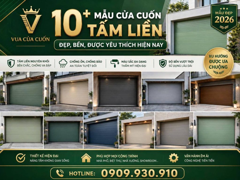 10+ Mẫu Cửa Cuốn Tấm Liền Đẹp, Gọn, Phù Hợp Nhà Phố Và Kho Xưởng 19 10+ Mẫu Cửa Cuốn Tấm Liền Đẹp, Bền, Được Yêu Thích Hiện Nay