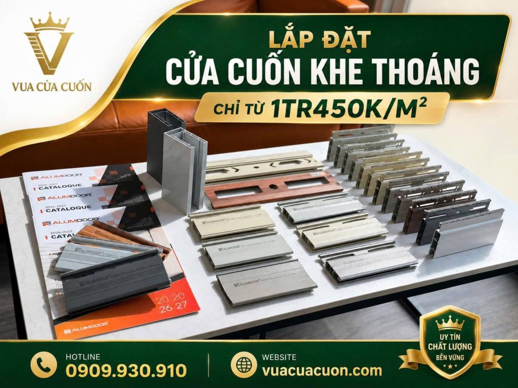 Bảng Giá Cửa Cuốn Khe Thoáng 2026 – Mẫu Mới, Báo Giá Chi Tiết 20 Cửa Cuốn Khe Thoáng 2026: Mẫu Nan, Báo Giá Và Chi Phí Lắp Đặt