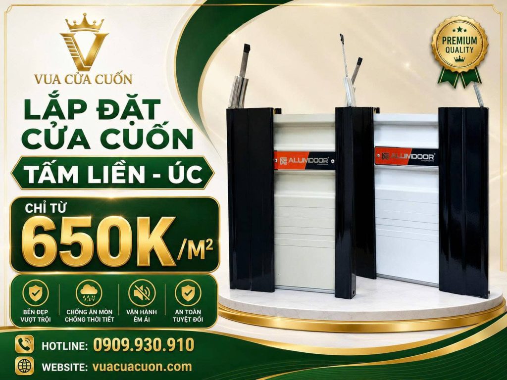 Bảng Giá Cửa Cuốn Tấm Liền Austdoor 2026 – Từ 650K/m² 39 Bảng Giá Cửa Cuốn Tấm Liền Công Nghệ ÚC Austdoor 2026