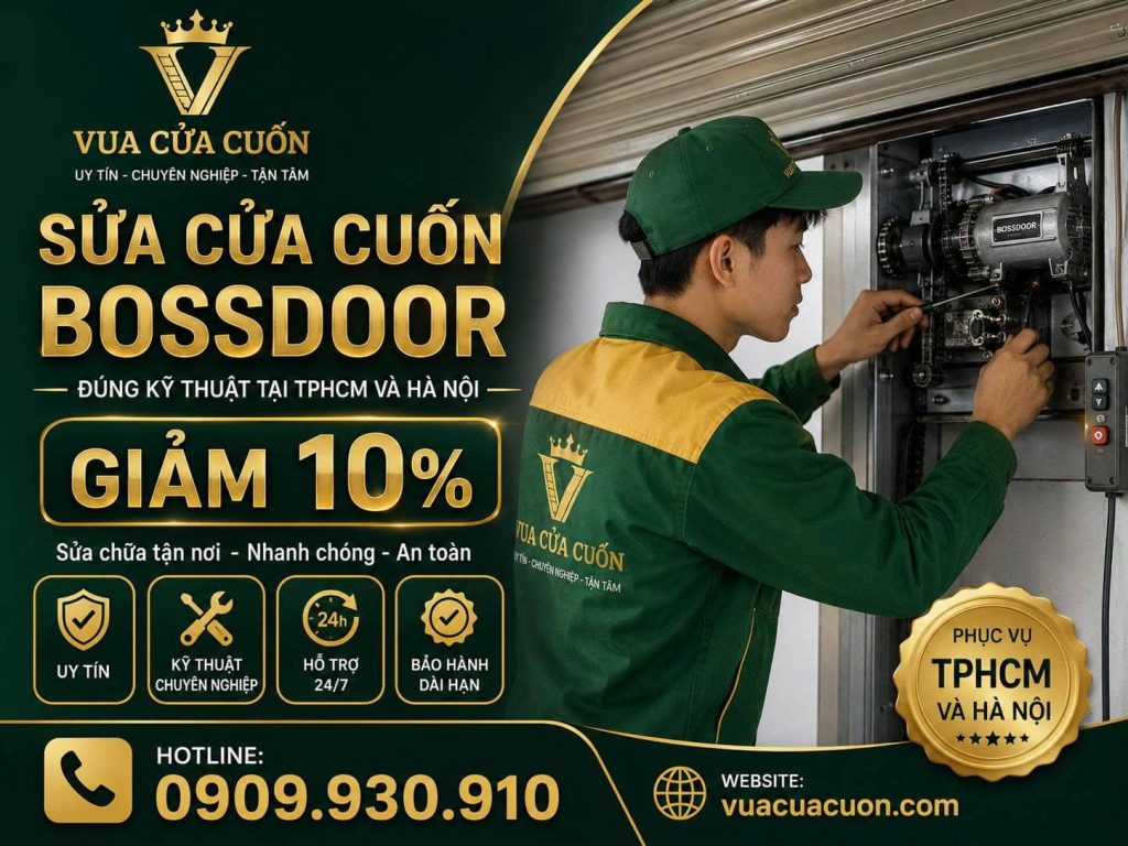Vua Cửa Cuốn Chuyên Sửa Cửa Cuốn Bossdoor Đúng Kỹ Thuật - Nhanh 24/7 14 Sửa Cửa Cuốn Bossdoor Đúng Kỹ Thuật Tại TPHCM Và Hà Nội - Gọi Vua Cửa Cuốn
