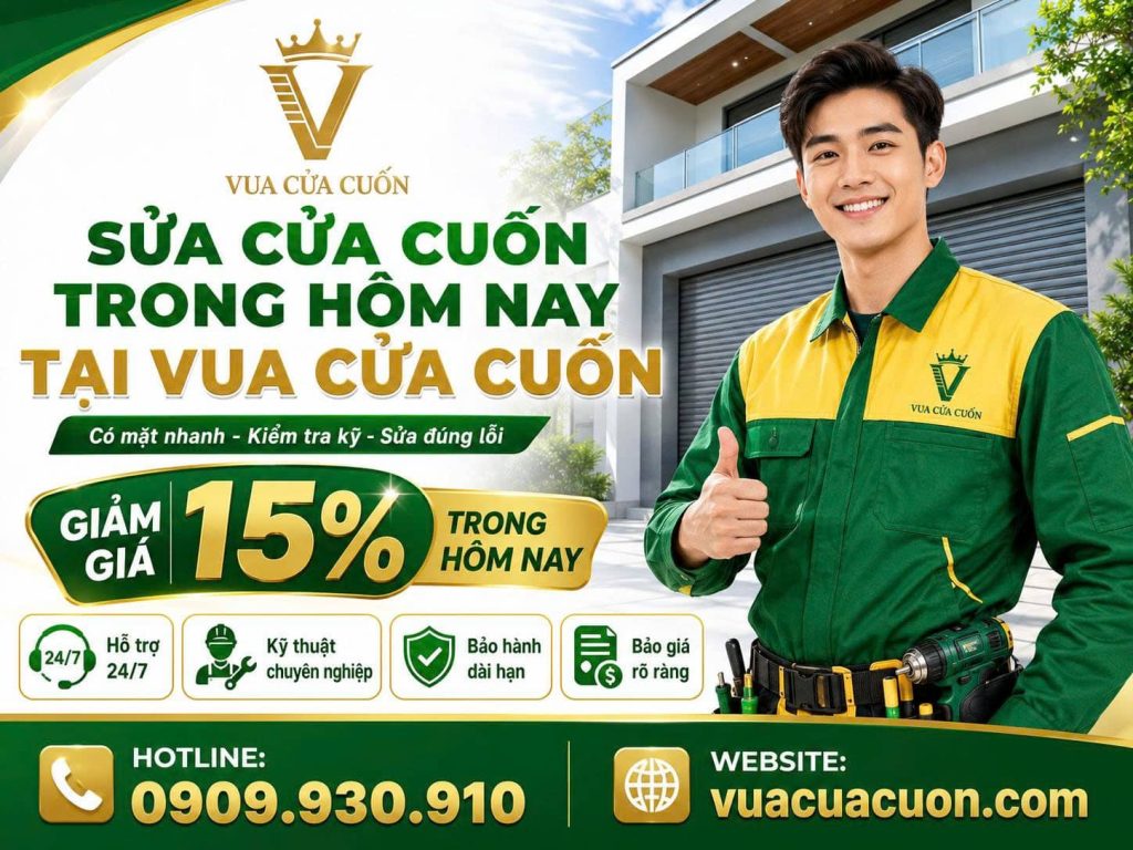 Sửa Cửa Cuốn Phường Tăng Nhơn Phú – Thợ Hỗ Trợ Quanh Lê Văn Việt, Man Thiện 18 Giảm 15% Hôm Nay Khi Sửa Cửa Cuốn Phường Tăng Nhơn Phú
