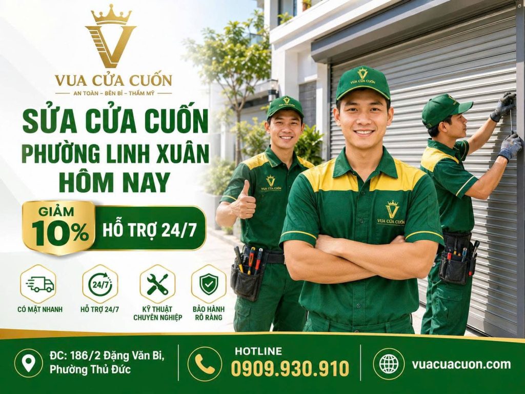 Sửa Cửa Cuốn Phường Linh Xuân 24/7 – Có Thợ Nhanh, Giá Rõ Trước Khi Làm 12 Sửa Cửa Cuốn Phường Linh Xuân 24/7 – Kiểm Tra Tận Nơi, Báo Giá Trước