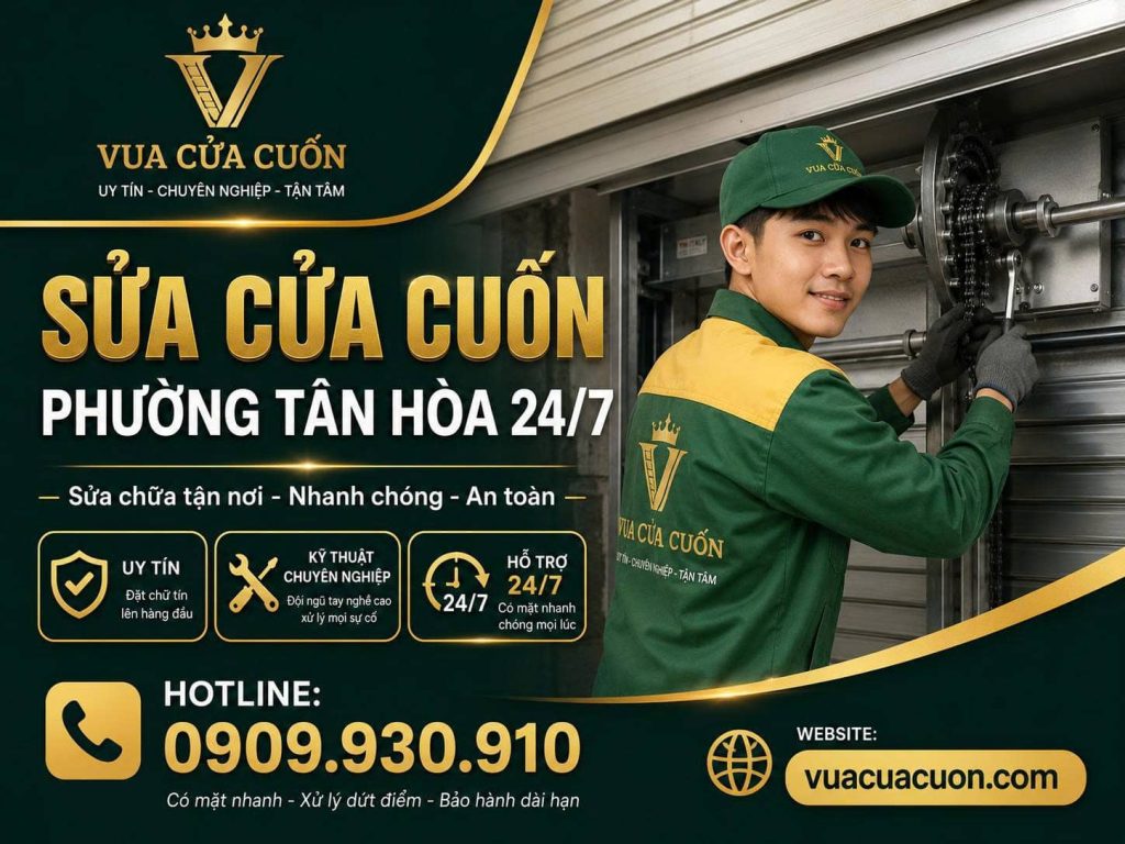 Sửa Cửa Cuốn Phường Tân Hòa 24/7, Thợ Đến Nhanh Tận Nơi 12 Sửa Cửa Cuốn Phường Tân Hòa – Xử Lý Kẹt, Hư Motor, Remote