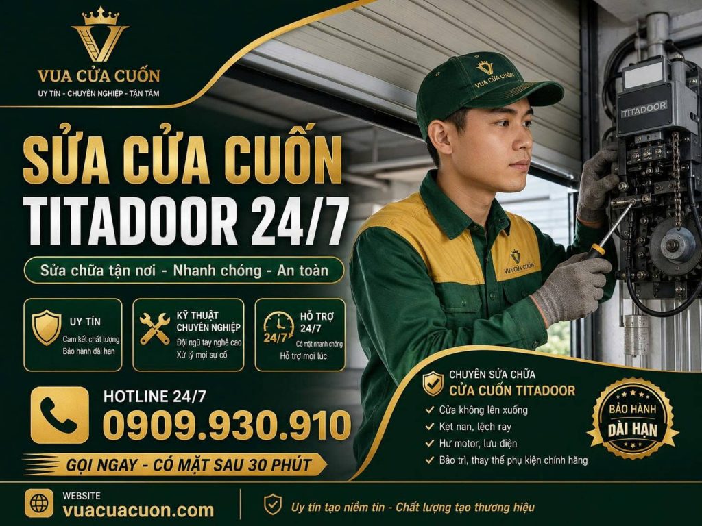 Thợ Sửa Cửa Cuốn Titadoor Chuyên Nghiệp TPHCM - Báo Đúng Bệnh Lấy Đúng Giá 11 Sửa Cửa Cuốn Titadoor Tại TPHCM Giá Rẻ | Thợ Đến Ngay Sau 15 Phút