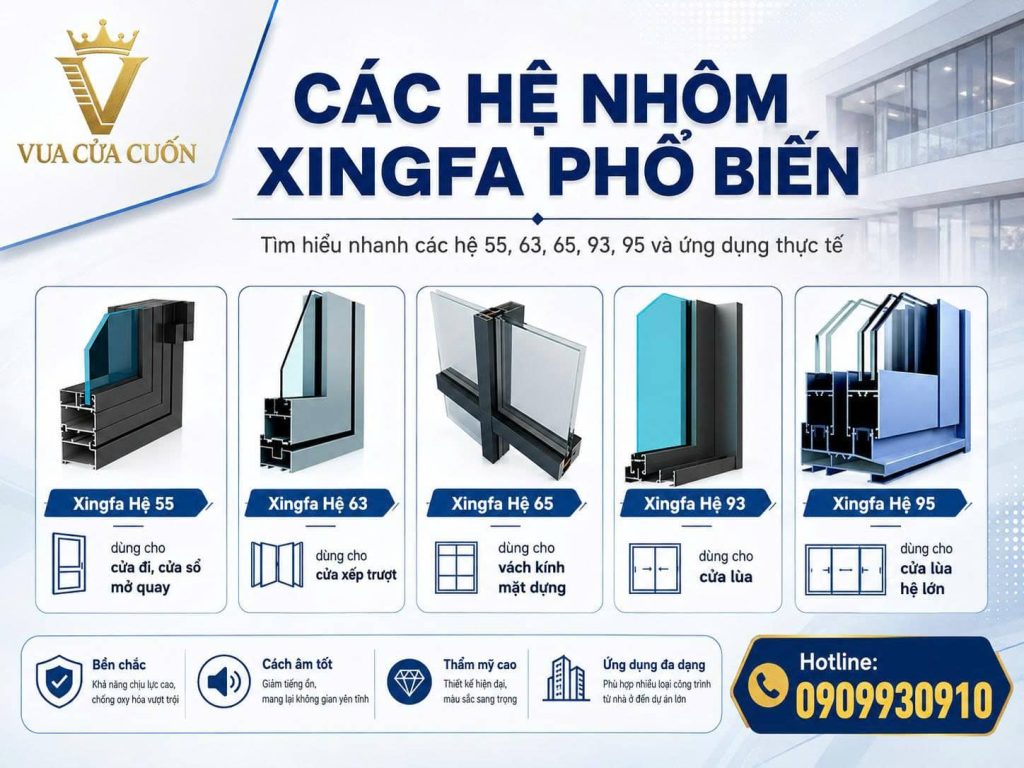 Nhôm Xingfa Là Gì? Toàn Bộ Kiến Thức Cần Biết Trước Khi Làm Cửa 14 Nhôm Xingfa Là Gì? Tìm Hiểu Hệ 55, 63, 65, 93 Chi Tiết