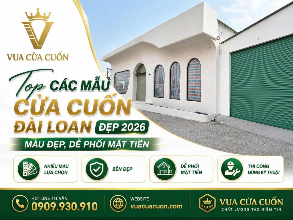 Các Mẫu Cửa Cuốn Đài Loan Đẹp – Mẫu Mới Cho Nhà Phố, Cửa Hàng, Nhà Xưởng 11 Các Mẫu Cửa Cuốn Đài Loan Đẹp Cho Nhà Phố, Gara 2026