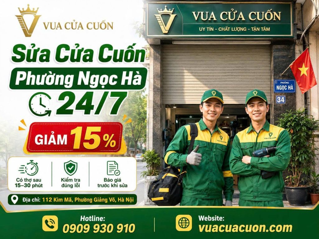 Sửa Cửa Cuốn Phường Ngọc Hà 24/7 – Sửa Tận Nhà, Giá Minh Bạch 12 Sửa Cửa Cuốn Phường Ngọc Hà – Kiểm Tra Đúng Lỗi, Bảo Hành Rõ Ràng