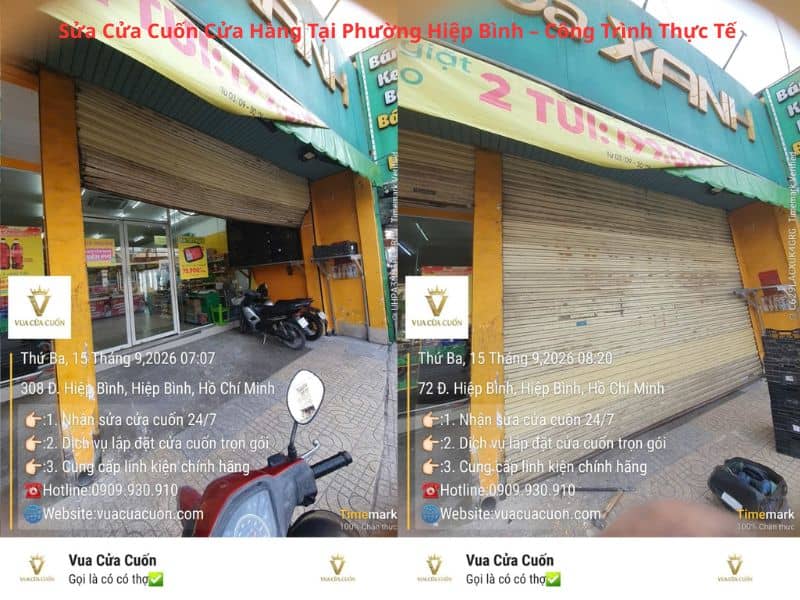 Sửa Cửa Cuốn Cửa Hàng Tại Phường Hiệp Bình – Công Trình Thực Tế Ngày 15/9/2026 9 Công Trình Sửa Cửa Cuốn Cửa Hàng Tại Phường Hiệp Bình Ngày 15/9/2026 | Vua Cửa Cuốn