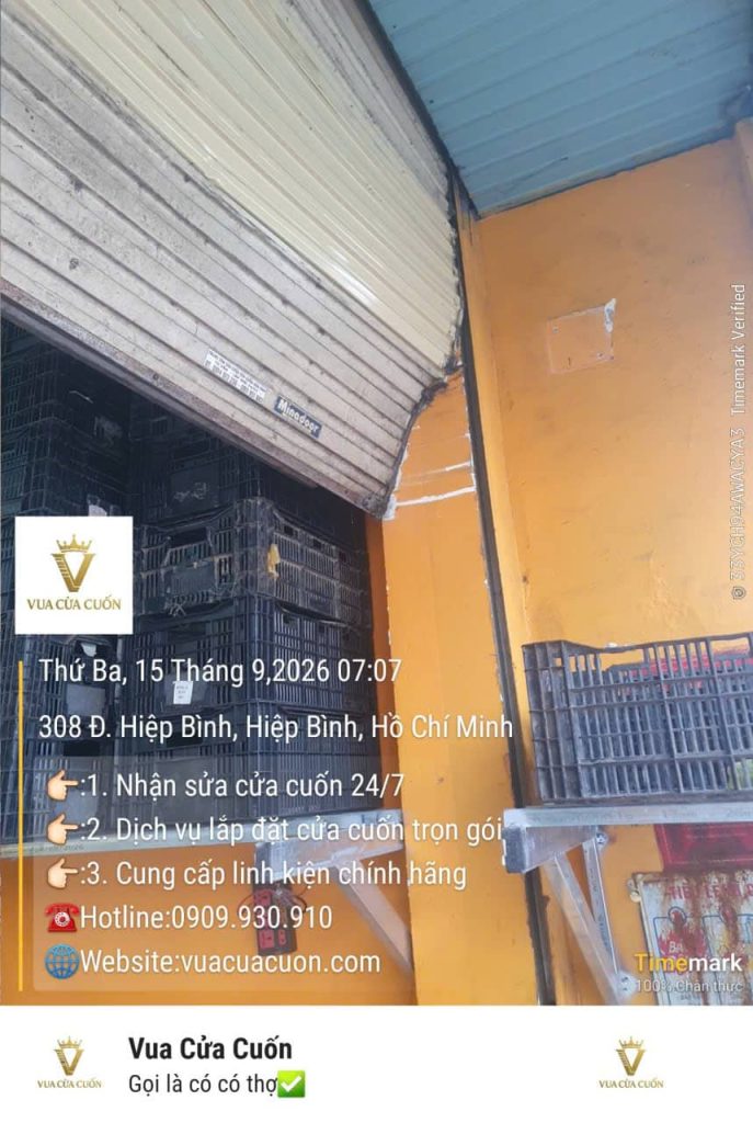 Sửa Cửa Cuốn Cửa Hàng Tại Phường Hiệp Bình – Công Trình Thực Tế Ngày 15/9/2026 12 Nhật Ký Sửa Cửa Cuốn Cửa Hàng Tại Phường Hiệp Bình | Vua Cửa Cuốn