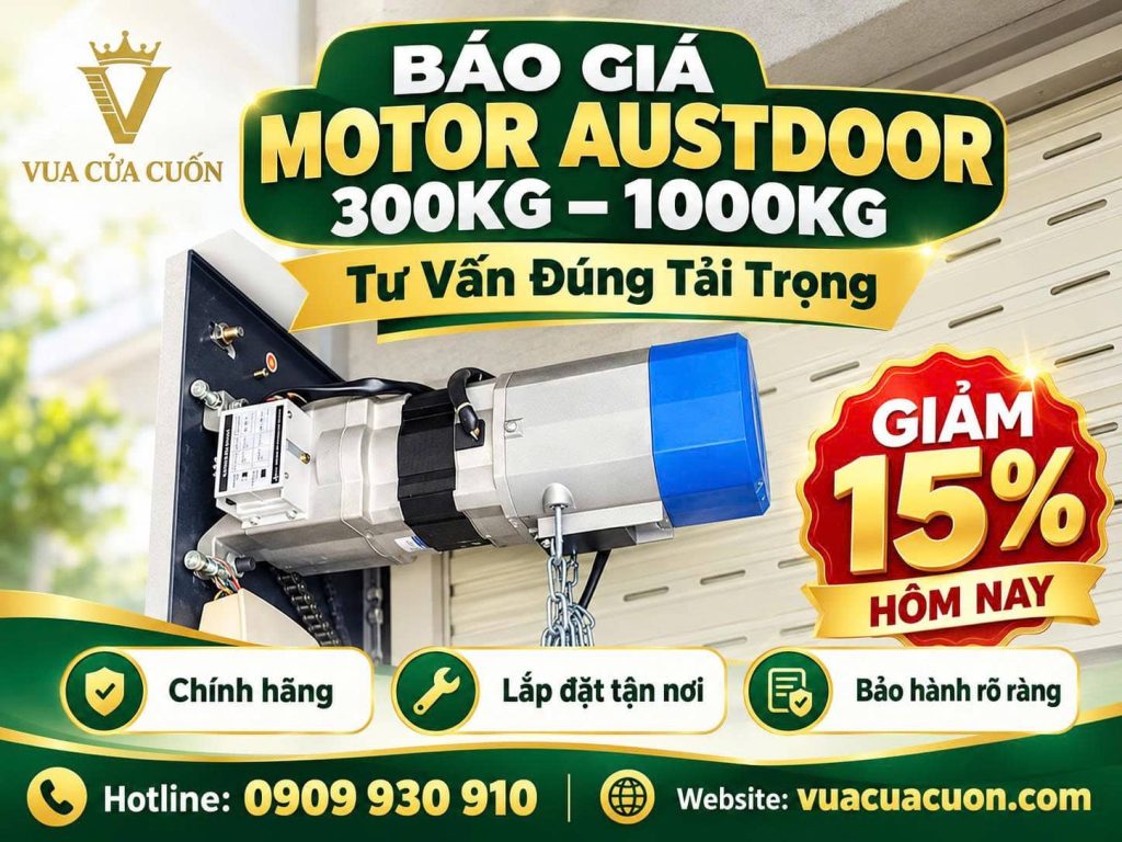 Bảng Giá Motor Cửa Cuốn Austdoor Chính Hãng 2026 - ARG, AK, S, AH 39 Lắp Đặt Motor Cửa Cuốn Austdoor Tại TP.HCM Và Hà Nội | Vua Cửa Cuốn