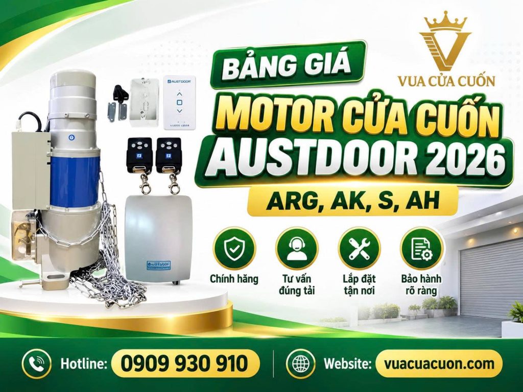 Bảng Giá Motor Cửa Cuốn Austdoor Chính Hãng 2026 - ARG, AK, S, AH 20 Bảng Giá Motor Cửa Cuốn Austdoor 2026: ARG, AK, S, AH | Vua Cửa Cuốn