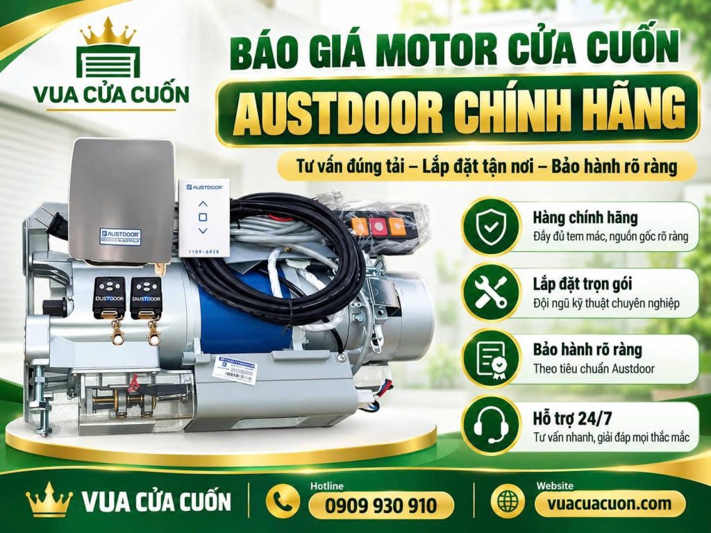 Bảng Giá Motor Cửa Cuốn Austdoor Chính Hãng 2026 - ARG, AK, S, AH 27 Đủ Bộ Motor Cửa Cuốn Austdoor Giá Bao Nhiêu? Bảng Giá Từng Model 2026